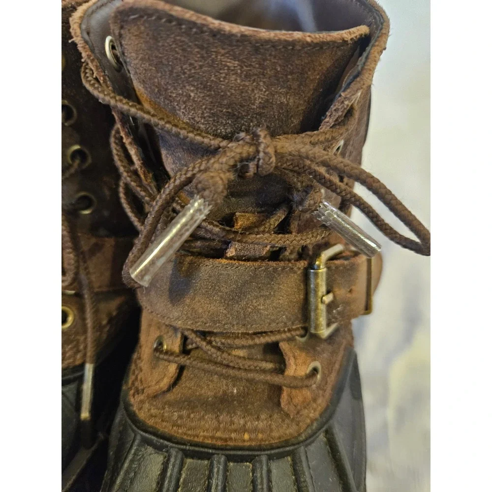 Polo Ralph Lauren Oslo High Boys Duck Boots Brown Suede Leather Size 4‎ Outdoors